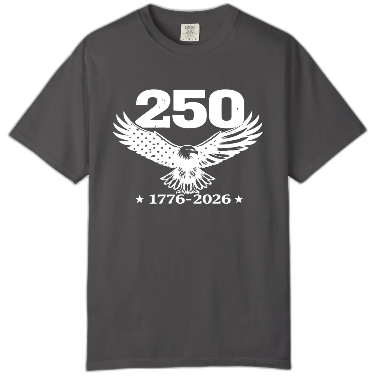 America 250th Anniversary Eagle Design Comfort Color in Graphite